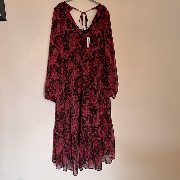 NWT Torrid Tea Length Clip Dot Open Back A-line Dress - Picture 6 of 10